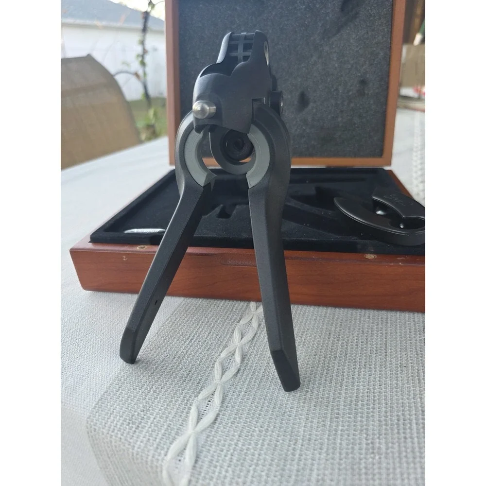 Chef's Leverpull Wine Opener Corkscrew Wood Box Set Professional‎ Lever VTG